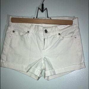 For all Mankind white jean shorts